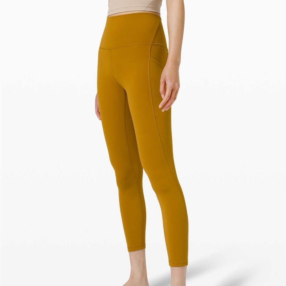 Lululemon Align High Rise Pant with Pockets 25" Gold Spice NWOT Women’s 6 - Picture 2 of 9